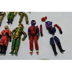 Lot de G I JOE figurines Hasbro 1988 vintage retro gaming armes personnages stalker cobra kaido lanard