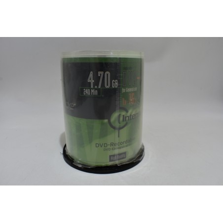 100 discs neuf DVD R 4.7 gb 240 min dvd recordable intenso hi quality 1X 16X film photos audio vidéo