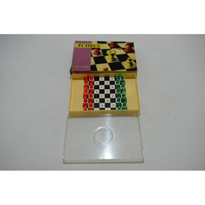 Jeu D'Echecs de voyage vintage jeux de société plastique coffret échec échiquier plateau coffret