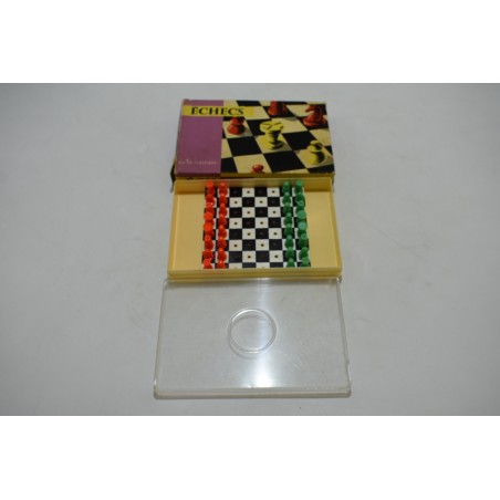 Jeu D'Echecs de voyage vintage jeux de société plastique coffret échec échiquier plateau coffret