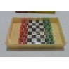 Jeu D'Echecs de voyage vintage jeux de société plastique coffret échec échiquier plateau coffret