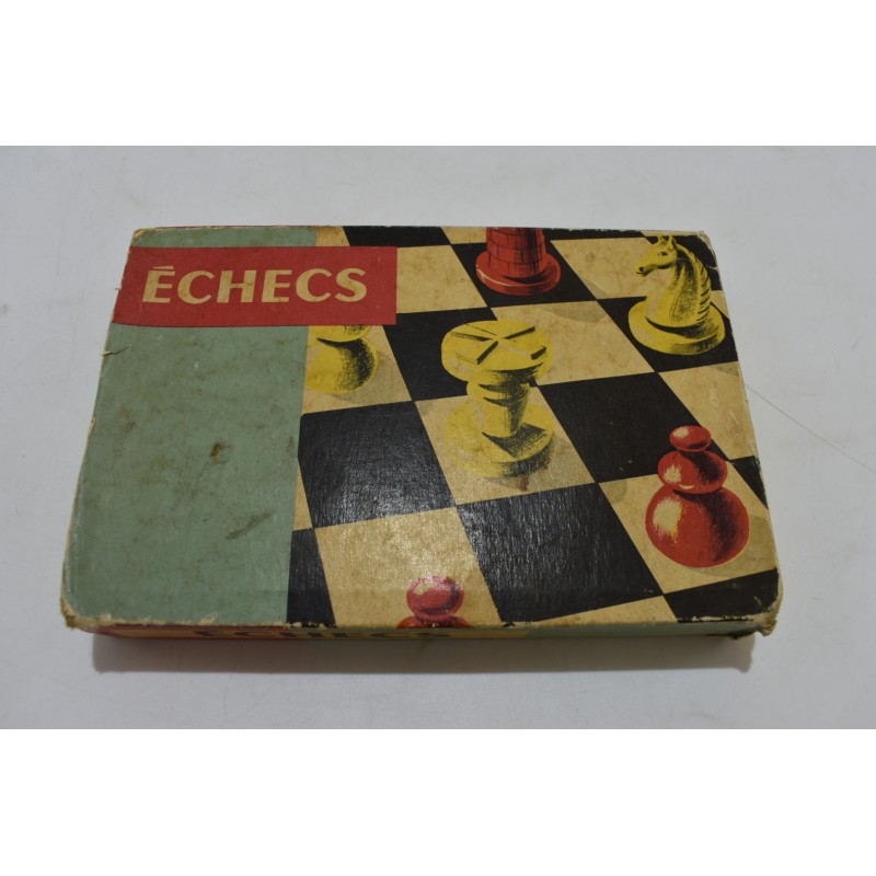 Jeu D'Echecs de voyage vintage jeux de société plastique coffret échec échiquier coffret plateau