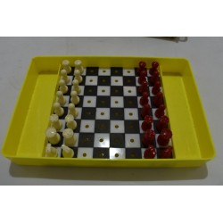 Jeu D'Echecs de voyage vintage jeux de société plastique coffret échec échiquier coffret plateau