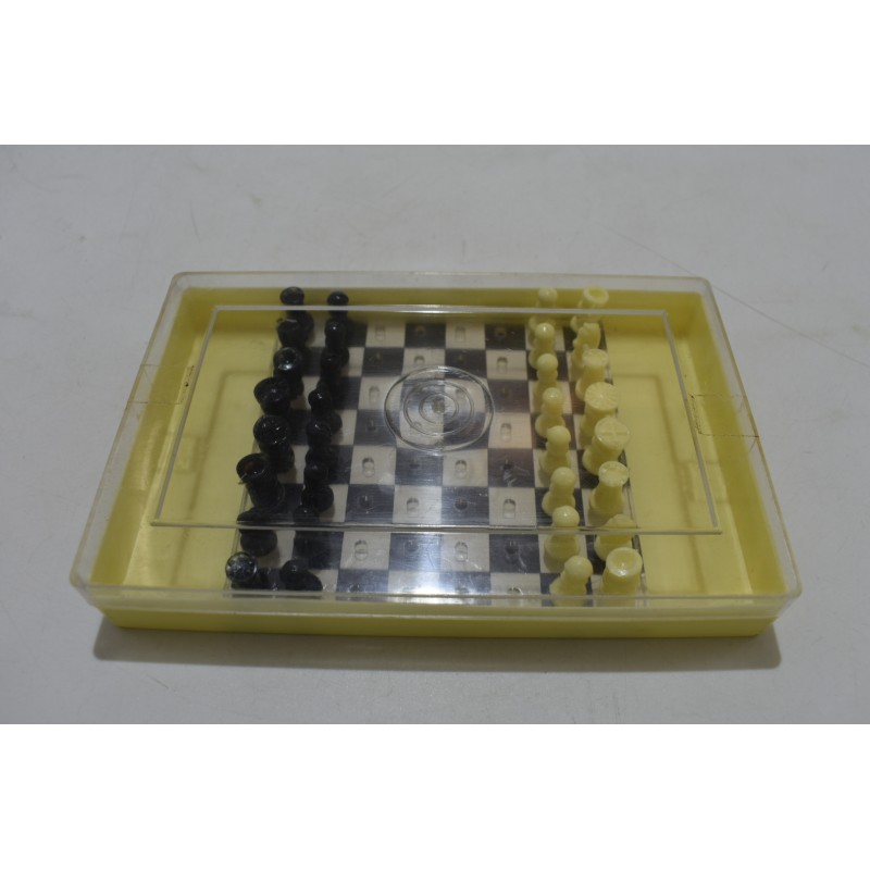 Jeu D'Echecs voyage vintage jeux de société plastique coffret échec échiquier coffret plateau