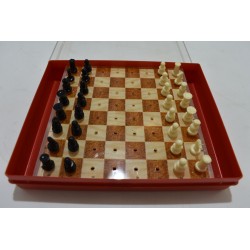 Jeu D'Echecs voyage vintage jeux de société plateau plastique coffret échec échiquier coffret