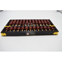 Boulier Bois Ancien Abacus Lotus Flower Brand 13 Tiges Bambou 91 Perles jeu compte points