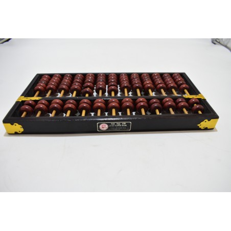 Boulier Bois Ancien Abacus Lotus Flower Brand 13 Tiges Bambou 91 Perles jeu compte points