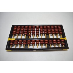 Boulier Bois Ancien Abacus Lotus Flower Brand 13 Tiges Bambou 91 Perles jeu compte points