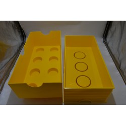 Lego Brique Jaune boite de rangement empilable 50 X 18 X 25  cms coffre a jouet
