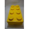 Lego Brique Jaune boite de rangement empilable 50 X 18 X 25  cms coffre a jouet