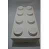 Lego Brique blanche boite de rangement empilable 50 X 18 X 25  cms coffre a jouet blanc