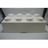Lego Brique blanche boite de rangement empilable 50 X 18 X 25  cms coffre a jouet blanc