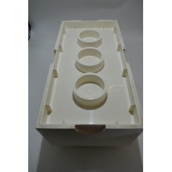 Lego Brique blanche boite de rangement empilable 50 X 18 X 25  cms coffre a jouet blanc