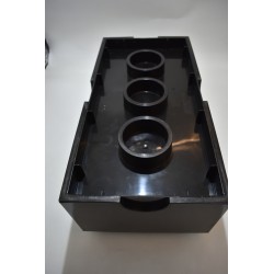 Lego Brique noire boite de rangement empilable 50 X 18 X 25  cms coffre a jouet noir