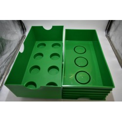 Lego Brique vert boite de rangement empilable 50 X 18 X 25  cms coffre a jouet vert