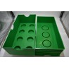 Lego Brique vert boite de rangement empilable 50 X 18 X 25  cms coffre a jouet vert