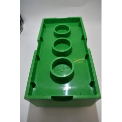 Lego Brique vert boite de rangement empilable 50 X 18 X 25  cms coffre a jouet vert