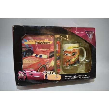 Disney Pixar Cars 3 ensemble de papeterie + tasse en porcelaine calepin stylo verre lightning mcqueen 95