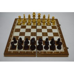 Jeu d'Echecs coffret plateau pliant look staunton jeux echec
