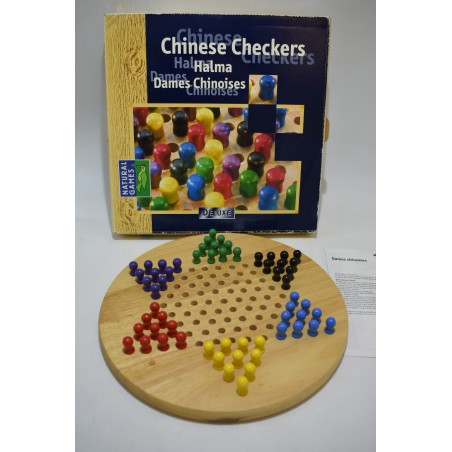 Dames Chinoises En Bois Halma Natural Gmes Deluxe Chinese Checkers jeu de société jeux toy company