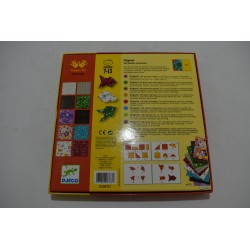 Origami Djeco feuilles imprimées papier plissé jeu jouet éveil création