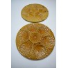 Paire de 2 grandes Assiettes a Coquilles St jacques huitres secla Portugal fruit de mer plat service faience