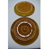 Paire de 2 grandes Assiettes a Coquilles St jacques huitres secla Portugal fruit de mer plat service faience