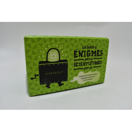 La boite a enigmes pas si scientifiques que ça Edition Marabout jeu de cartes quiz jeux de société