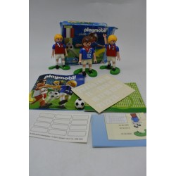 Playmobil lot de 3 footballeurs FFF 4710 jeu jouet figurine football ballon soccer joueurs equipe de france