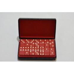 Jeux Morize Dominos vintage rouge et noir bi ton jeu de société coffret jeux nouveaux reunis