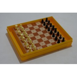 Jeux D'echecs de voyage echec jeu de société vintage box transportable