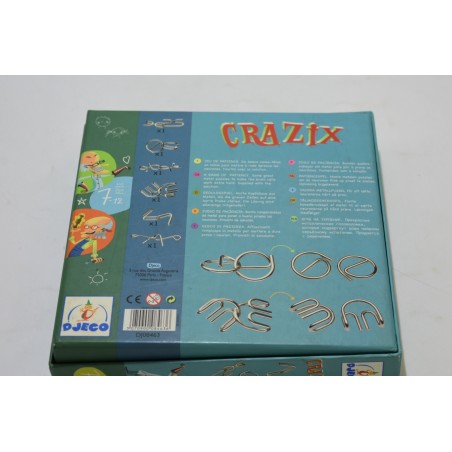Crazix Edition Djeco jeu de société jeux Casse tête métal logique patience