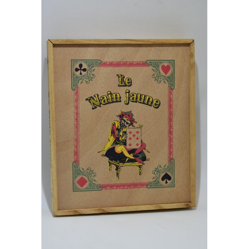 Coffret Le nain jaune bois jeu edition Atlas jeux de société mises cartes