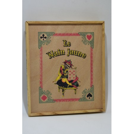 Coffret Le nain jaune bois jeu edition Atlas jeux de société mises cartes