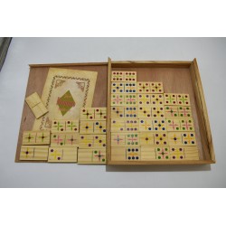 Jeu de Domino double six jeux de société coffret bois Edition atlas