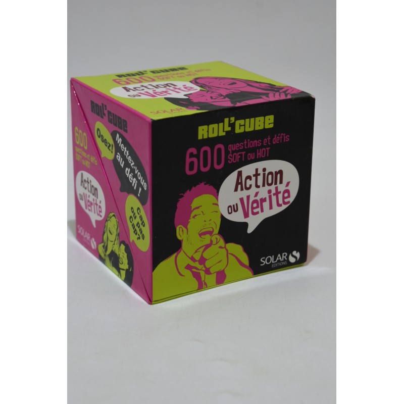 Roll' cube jeu de société solar editions action ou vérité 600 questions défis soft ou hot