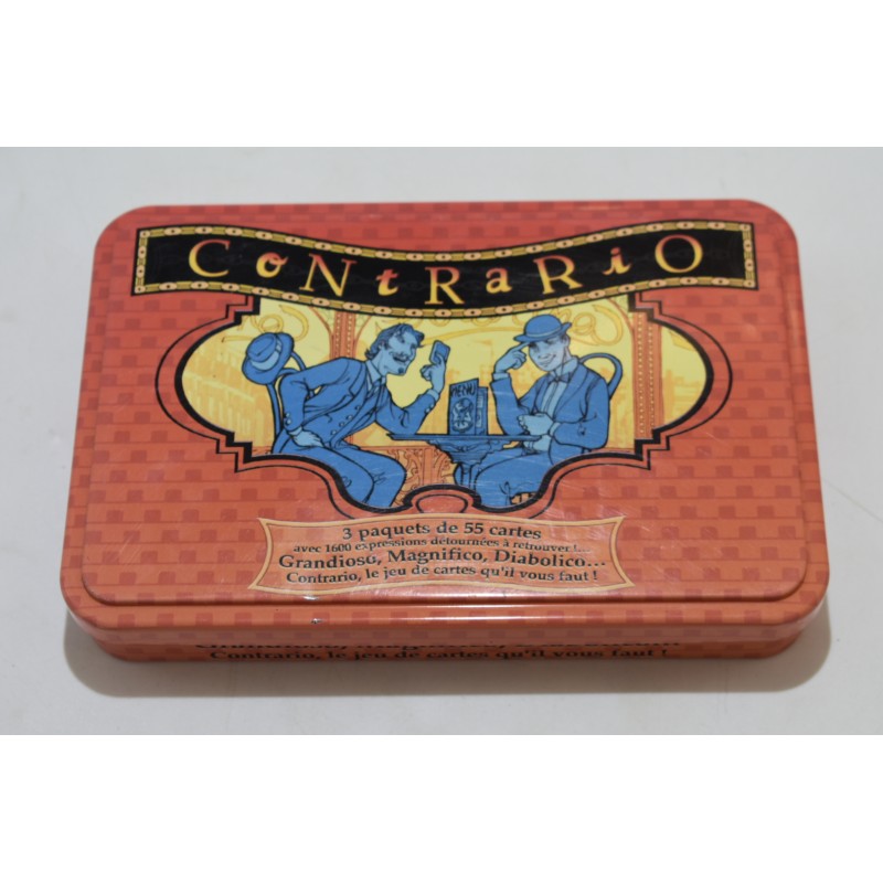 Contrario boite métal jeu de société jeux cartes a jouer