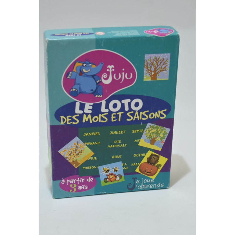 Juju le loto des mois et des saisons Je joue j'apprends jeu de société jeux