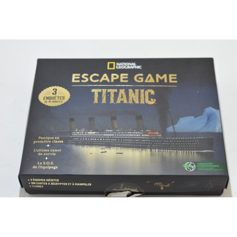 Titanic National geographic escape game 3 enquetes jeu de société jeux