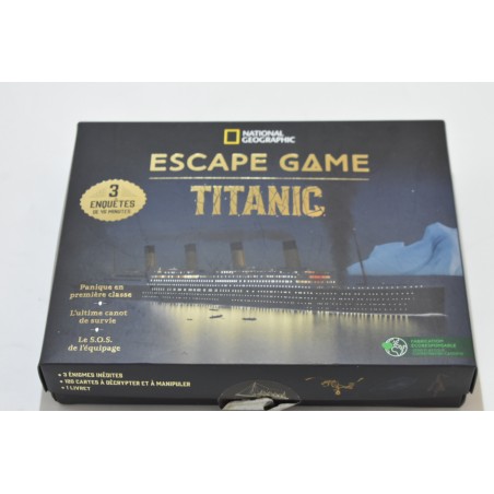 Titanic National geographic escape game 3 enquetes jeu de société jeux