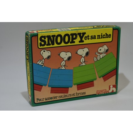 Snoopy et sa niche Edition Nathan jeu de société jeux formes et couleurs éveil découverte