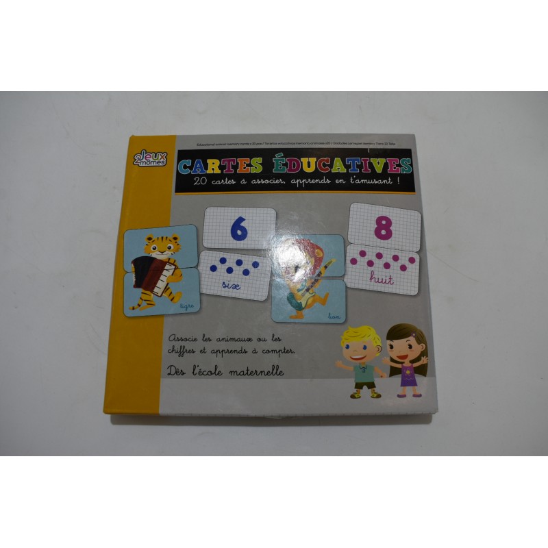 Cartes Educatives Jeux 2 mômes associer chiffres compter éveil