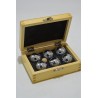 Coffret Mini boule de petanque cochonnet boite en bois jeu de boules jeux