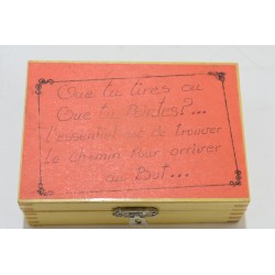 Coffret Mini boule de petanque cochonnet boite en bois jeu de boules jeux