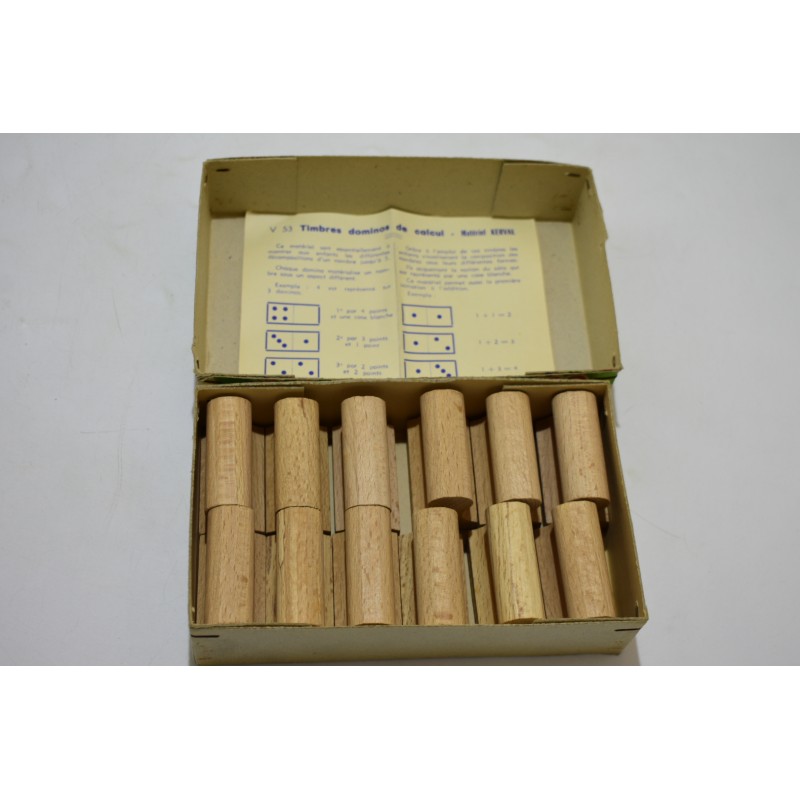 Jeux Anciens Timbres Dominos de Calcul Materiel Kerval Edition fernand nathan jeux nouveaux reunis