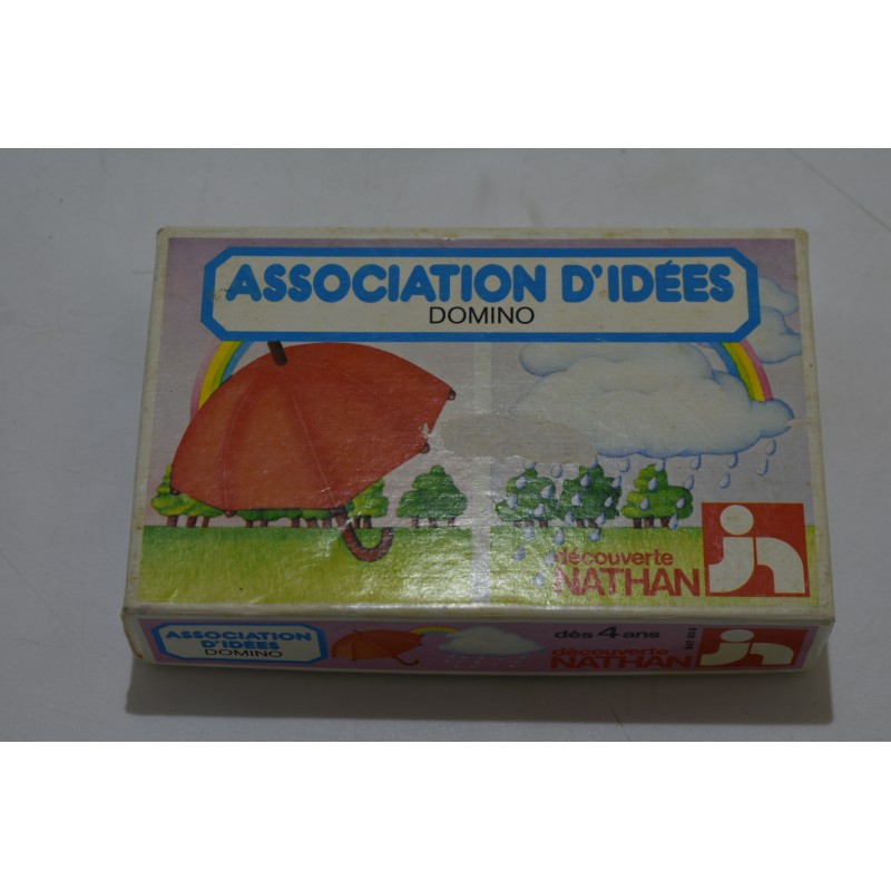 Association d'idées Domino Nathan jeu vintage jeux de société eveil educatif memo image loto