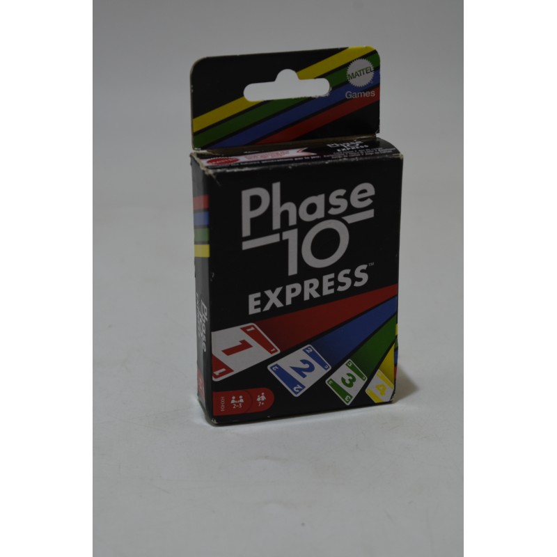 Phase 10 Express Edition Mattel Games jeu de société jeux de cartes a jouer Uno Dos Tres skip bo