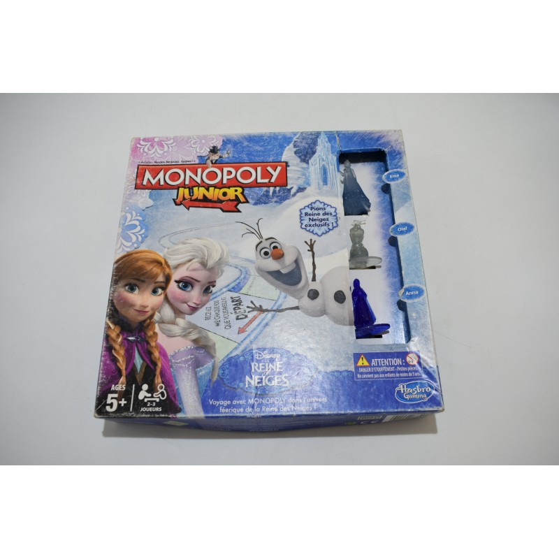Monopoly Junior Disney Reine Des Neiges Frozen Hasbro Parker Jeux De Société Jeu