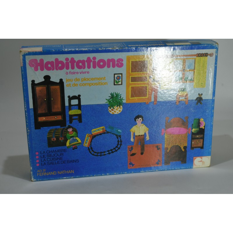 Habitations a faire vivre Edition Fernand Nathan jeu de société jeux placement composition maison