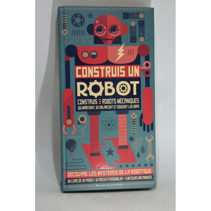 Construis un robot Edition Gallimard jeunesse jeu 3 robots mécaniques a assembler figurine
